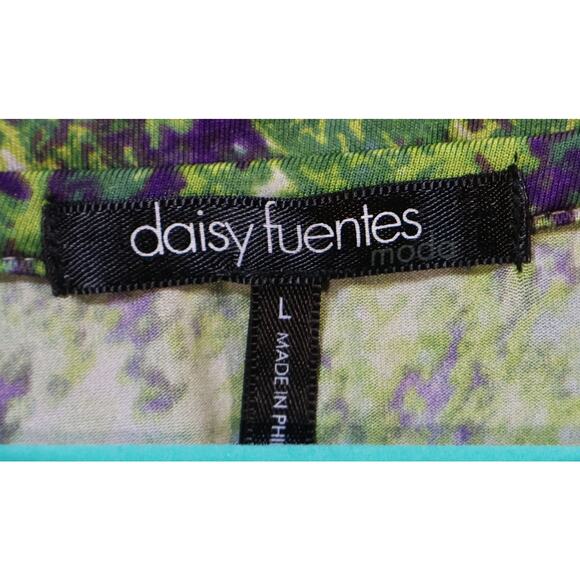 daisy fuentes Basic Dress Green and Purple Size L - Picture 3 of 4